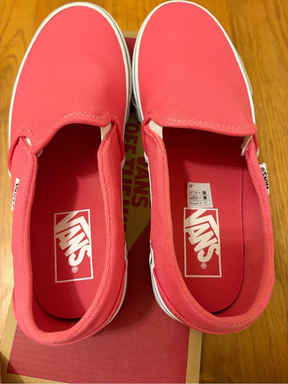 Vans Slip-On Canvas Sneakers in Coral Pink - Picture 2 of 3